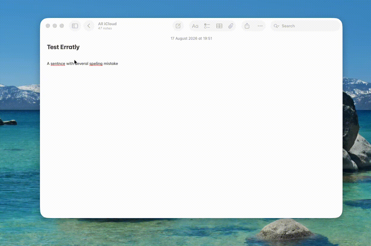 Fix text anywhere